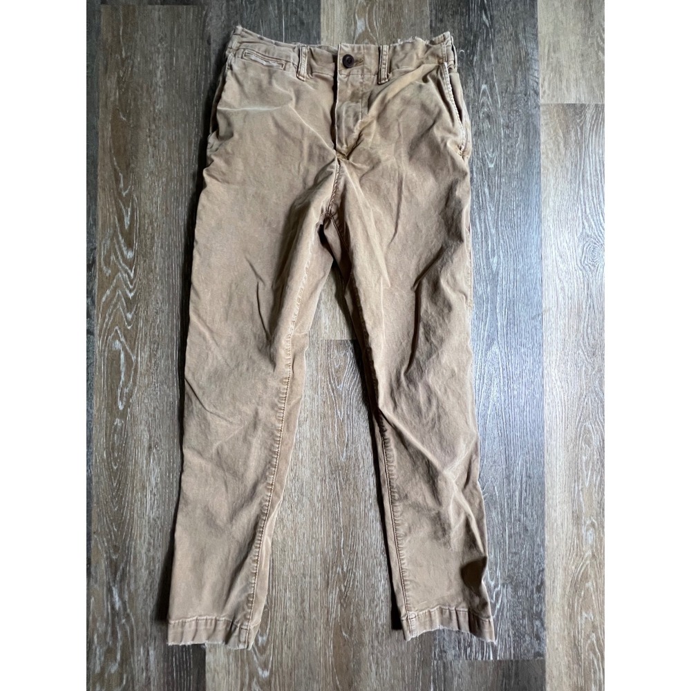 American Eagle Corduroy Pants Mens 28x30 Tan Slim Fit Stretch Trousers